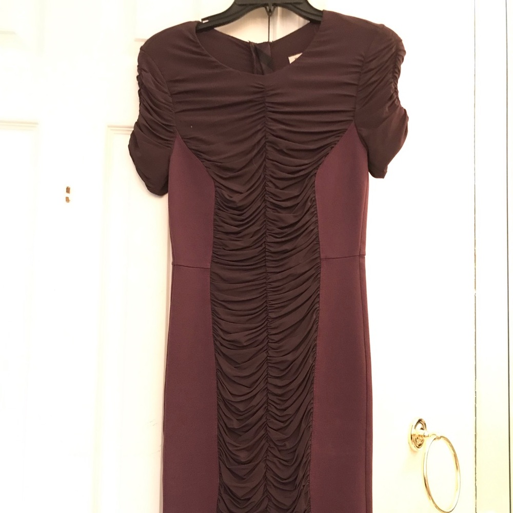 Burberry plum colored ruched bodycon dress, size 2